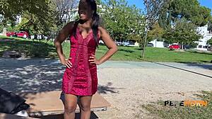 Wow, ebony Colombian babe Paris shows insane squirts! 💦