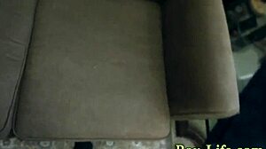 Teen gets creamed by big black cock in pov