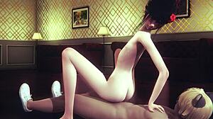 Yaoi femboy Mio gets handjob and fuck