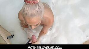 Bubble Bath Turns Steamy with Stepmom Brook Page