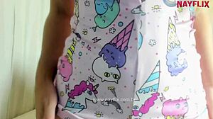 Blonde guy strips and jerks off on instruction