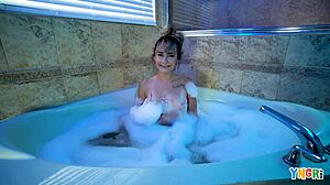 Petite Teen Anne Mae Fucked Under Shower!