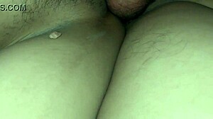 Latina girlfriend fucked hard with condom in missionary for creampie