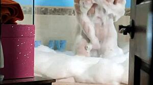 Bubble Bath Turns Steamy with Stepmom Brook Page
