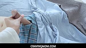 Cravingmom - Nin Elle films stepson's cock and eagerly sucks it