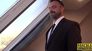 Fetish Submissive Blonde Jerks Dick in Reality