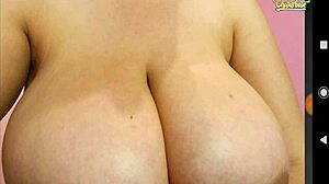 chubby girl with huge tits shows her body on webcam?