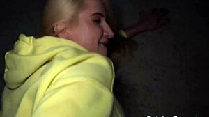 Does this stunning blonde euro babe want a hard deep dicking from public agent?