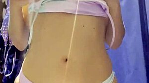 hidden camera catches latina teen 18+ in dressing room