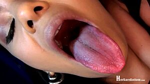 Giselle Humes boldly spreads her pussy and asshole in intense fetish scene