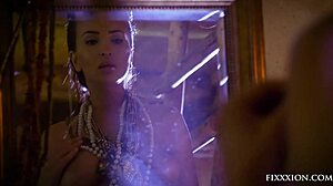 I, the jewelry thief, masturbate after the heist, fingering my shaved pussy.