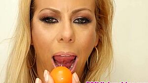 Bold MILF swallows a liter of hot cum in intense POV sucking.