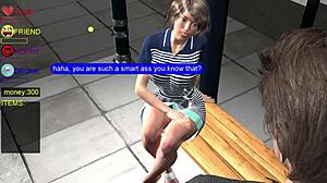 Rough Roleplay at Bus Stop with Shaved Pussy Creampie