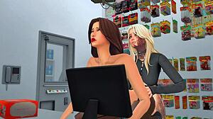 Two Futanari Dominatrix Slam Girl in Brutal Anal and Facefuck Hentai