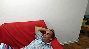 Petter Dog Enjoys Sofa Time With Sheila In Passionate And Enjoyable Moments