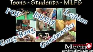 The naughty Asian milf Mai Li sucks two cocks deepthroat until they cum in her mouth.