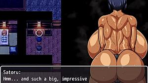 I watch tanned Natsuki in hentai, men jerkin' off