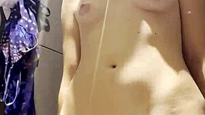 hidden camera catches latina teen 18+ in dressing room