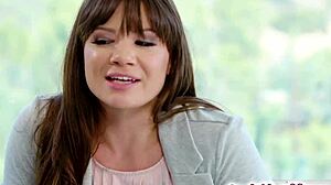 gina valentina tribs with allison rey, kissing passionately in bed