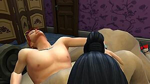 Granny Treat With Horny Sugar Lady Riding in Sims 4 Game