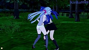 Chris Yukine and Tsubasa Kazanari Intense Lesbian Play