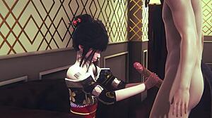 Yaoi femboy Mio gets handjob and fuck