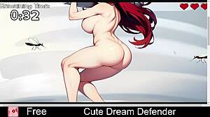 Cute Dream Defender in Erotic Anime Game!
