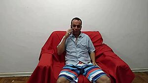 Petter Dog Enjoys Sofa Time With Sheila In Passionate And Enjoyable Moments