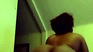 Wet pussy riding black cock in couple fucking