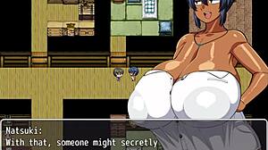 I watch tanned Natsuki in hentai, men jerkin' off