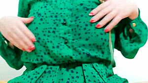 Hot Girl Removes Sexy Dress While Moaning Softly