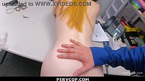 this teen agrees to be a good girl if she doesn't want law enforcement involved - pervcop style domination