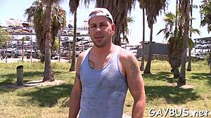 Gay hunk sucks and fucks to orgasm.