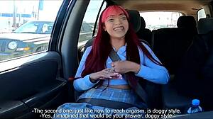 Yasmin Kitty is OUTDOOR in this casting, RIDING cowgirl and getting her PUSSY licked.