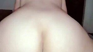 Wife Rides Husband's Cock in Cuckold Cowgirl Ass Position