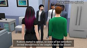horny wife cheats in front of husband - part 4 - ddsims