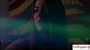 Felicity feline bounces her ass on a fat cock in lingerie.