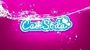 kiara mia's big tits and ass in lingerie while masturbating with dildo