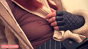 Jeny Smith Caught Naked in Office Elevator and Stairs