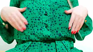 Hot Girl Removes Sexy Dress While Moaning Softly