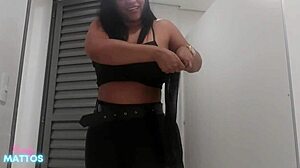 Security makes me suck big black cock in bathroom