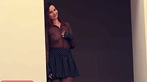 Jeny Smith Caught Naked in Office Elevator and Stairs