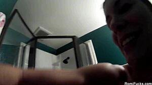 why is romi rain showering nude in the bathroom