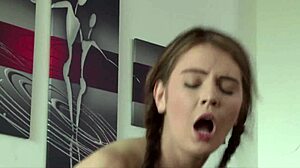 On her 20th birthday, she cheats with a fat guy for anal POV.