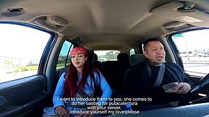 Yasmin Kitty is OUTDOOR in this casting, RIDING cowgirl and getting her PUSSY licked.