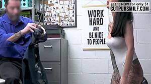 i watch lily lane get naked and give a rough blowjob in the shop