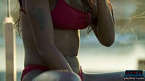 Ebony beauty Mimi Desuka gets naked