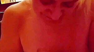 We snuck into the bedroom for her to swallow my cum