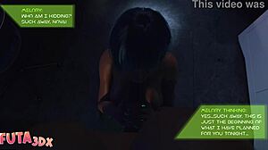 Horny Blue Hair Bitch Deepthroats Futa Cock In Hentai!