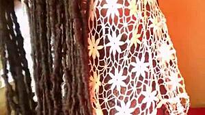 18 Year Ebony Teased and Fucked Hard in Sexy Stockings